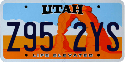 UT license plate Z952YS