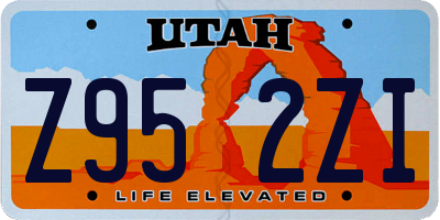 UT license plate Z952ZI