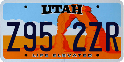 UT license plate Z952ZR