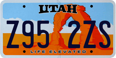 UT license plate Z952ZS