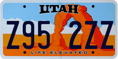 UT license plate Z952ZZ