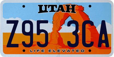 UT license plate Z953CA