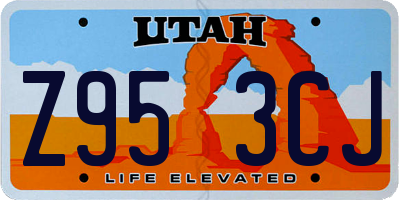 UT license plate Z953CJ