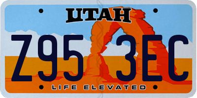 UT license plate Z953EC
