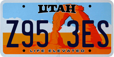 UT license plate Z953ES
