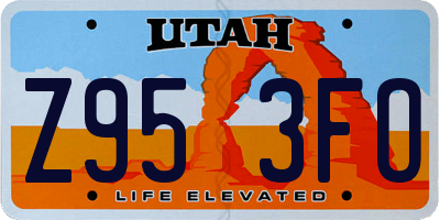 UT license plate Z953FO