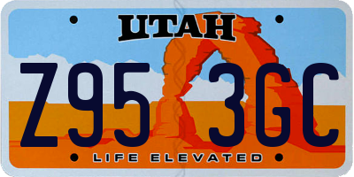 UT license plate Z953GC