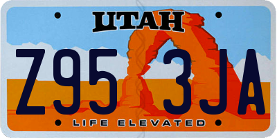 UT license plate Z953JA