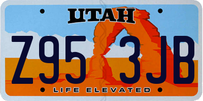 UT license plate Z953JB
