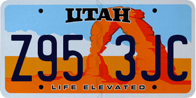 UT license plate Z953JC