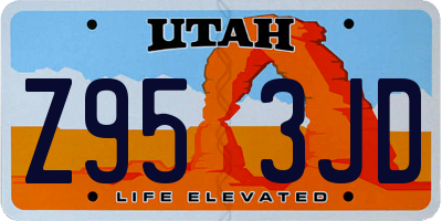 UT license plate Z953JD