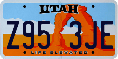 UT license plate Z953JE