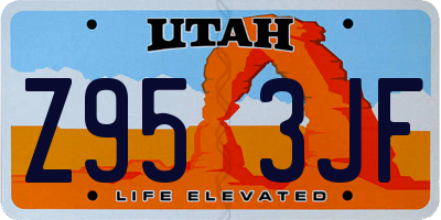 UT license plate Z953JF