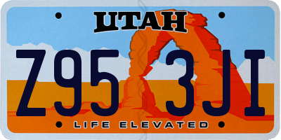 UT license plate Z953JI