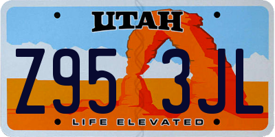 UT license plate Z953JL