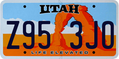 UT license plate Z953JO