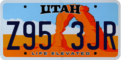 UT license plate Z953JR