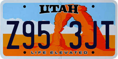 UT license plate Z953JT