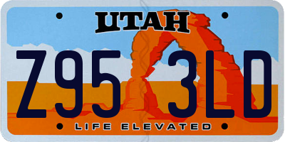 UT license plate Z953LD
