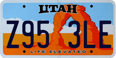 UT license plate Z953LE
