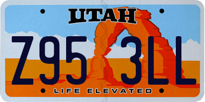 UT license plate Z953LL