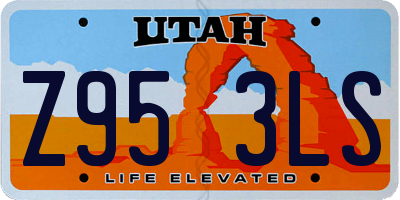 UT license plate Z953LS