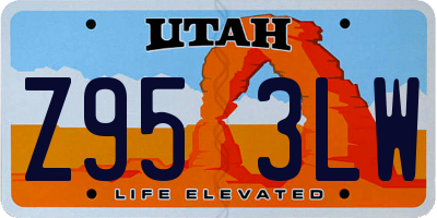 UT license plate Z953LW