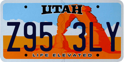 UT license plate Z953LY