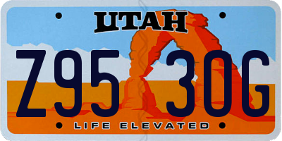 UT license plate Z953OG