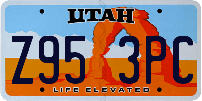 UT license plate Z953PC