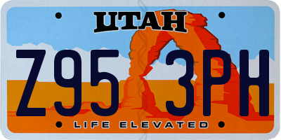 UT license plate Z953PH