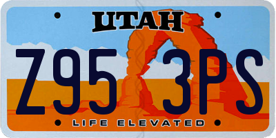 UT license plate Z953PS