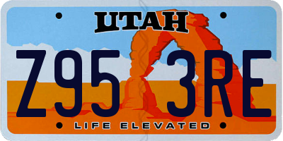 UT license plate Z953RE