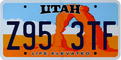 UT license plate Z953TF