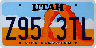 UT license plate Z953TL