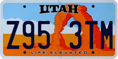 UT license plate Z953TM