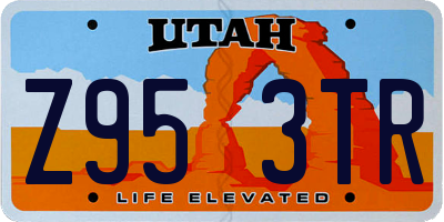 UT license plate Z953TR
