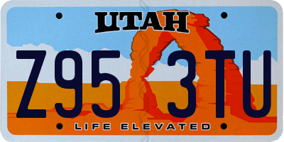 UT license plate Z953TU