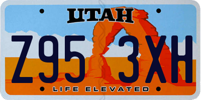 UT license plate Z953XH