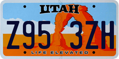 UT license plate Z953ZH