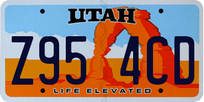 UT license plate Z954CD