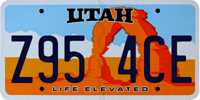 UT license plate Z954CE