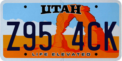 UT license plate Z954CK