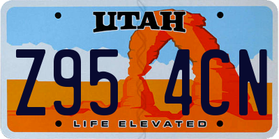 UT license plate Z954CN