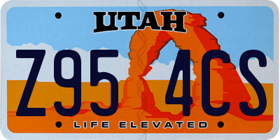 UT license plate Z954CS