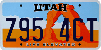 UT license plate Z954CT