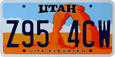 UT license plate Z954CW