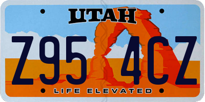 UT license plate Z954CZ