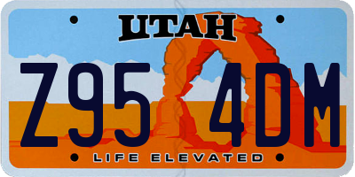UT license plate Z954DM