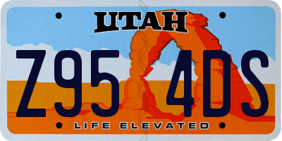 UT license plate Z954DS